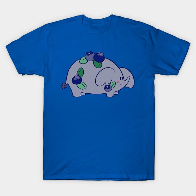 Blueberry Elephant T-Shirt by saradaboru